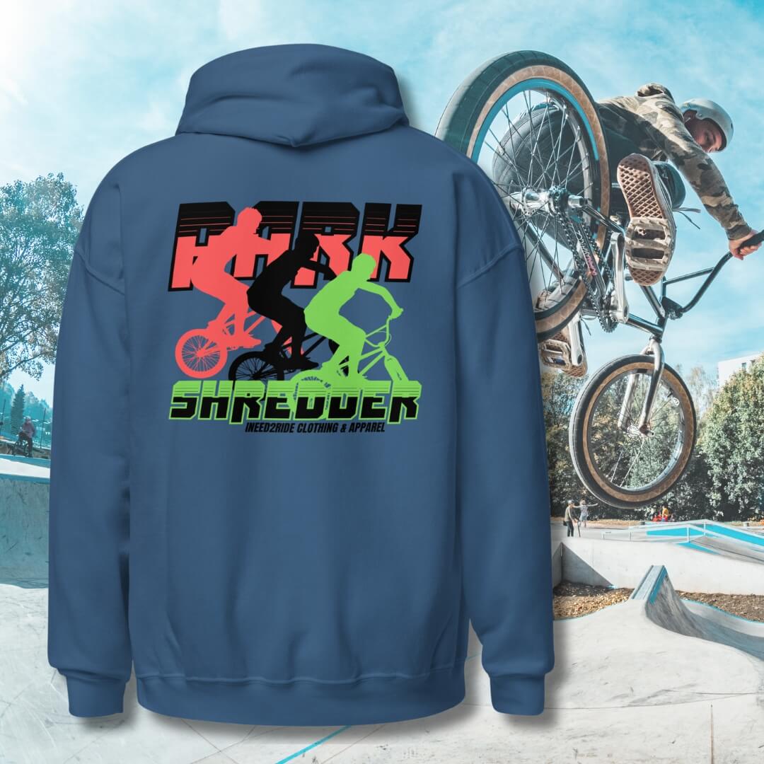 Park Shredder Indigo Blue Hoodie Back