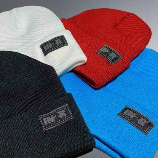 Original IN2R Beanies | Available in Neon Blue, Black, White and Red | IN2R Clothing and Apparel