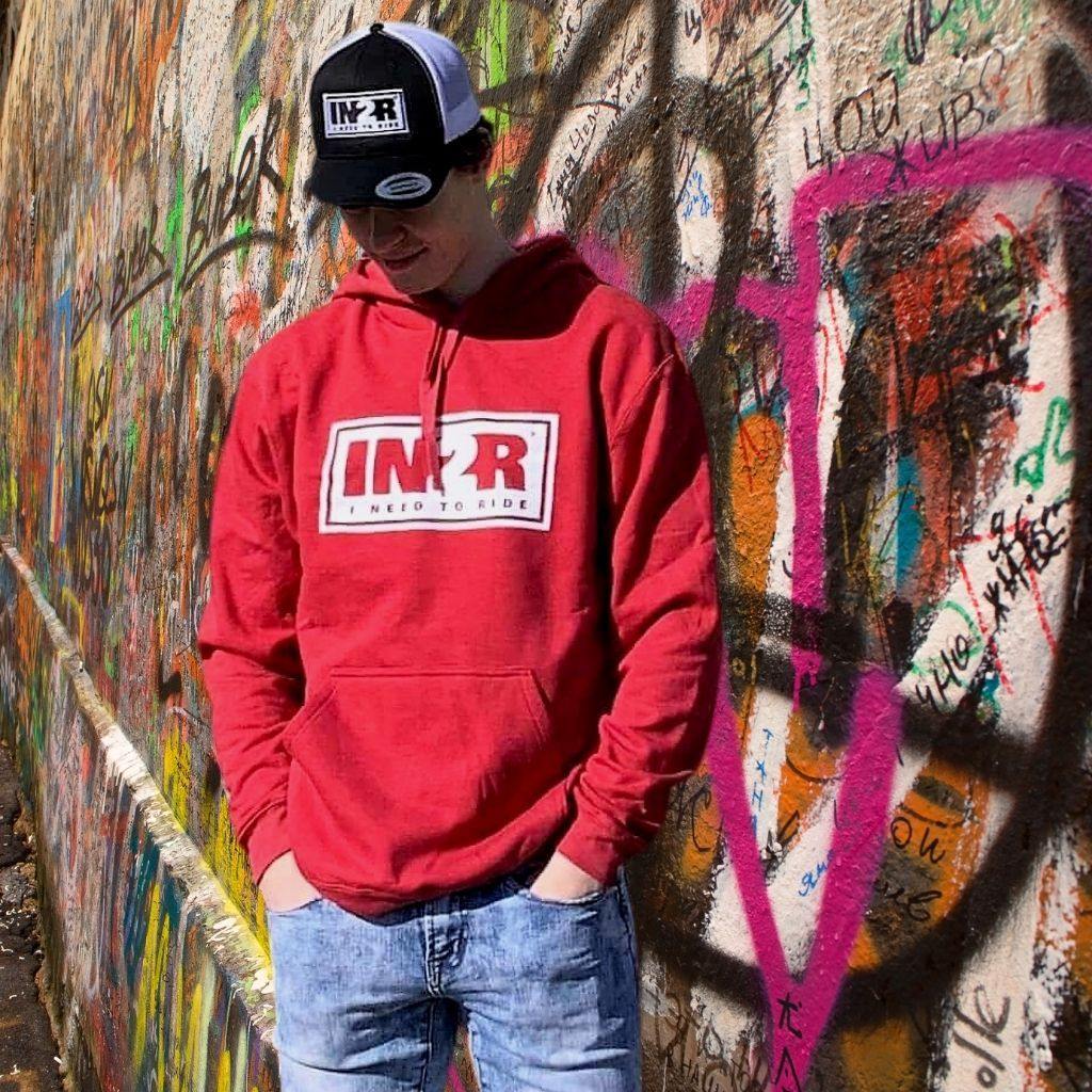 Heather Red Original Hoodie Unisex IN2R Clothing and Apparel