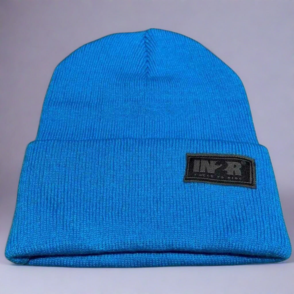 Neon Blue Knit Beanie