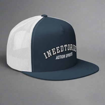 Action Sports Trucker Cap Navy and White