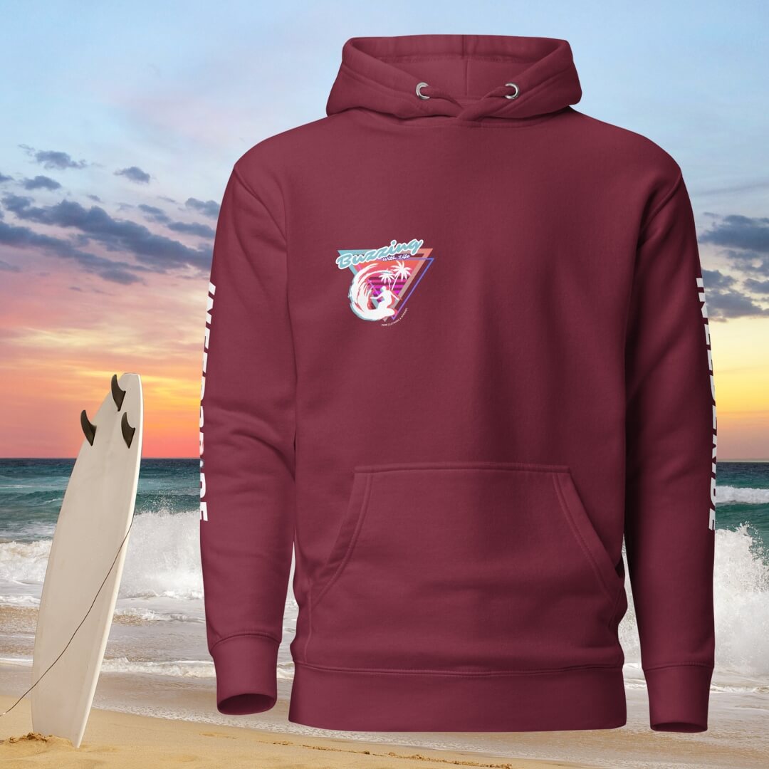 Buzzing with Life Hoodie - Maroon Front
